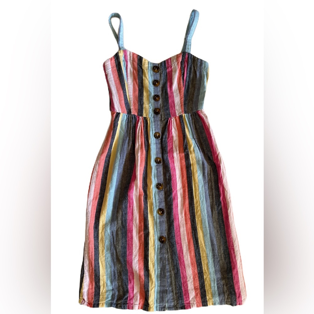 Abercrombie & Fitch Multicolor Striped Midi Dress